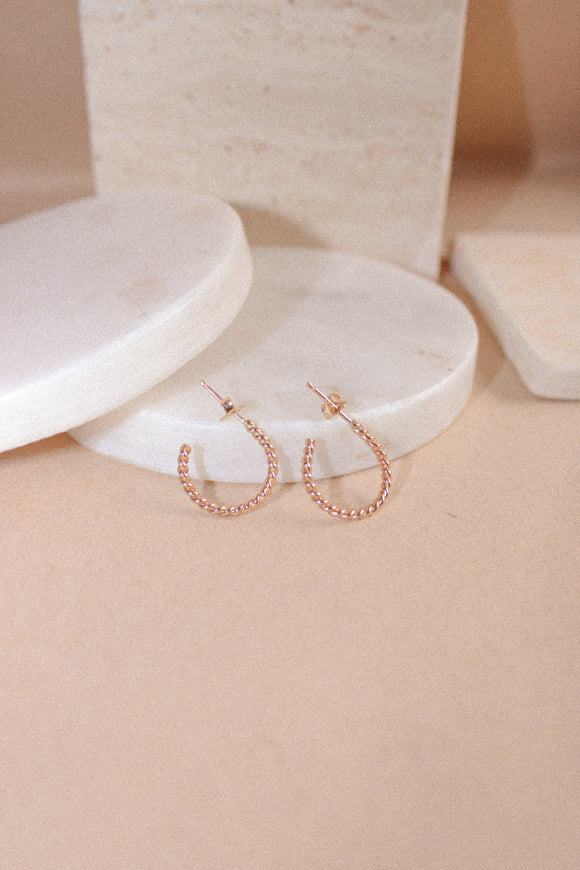 Twisted Hoops-Gold