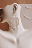 Hammered Hook Hoops-Silver