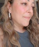 Tessa Hoops Large-Silver