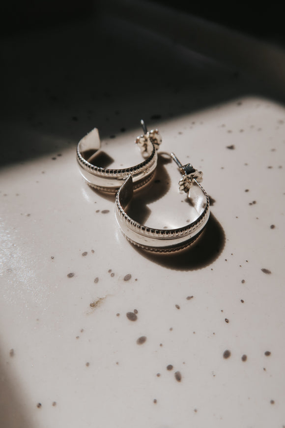 Tessa Mini Hoops-Silver