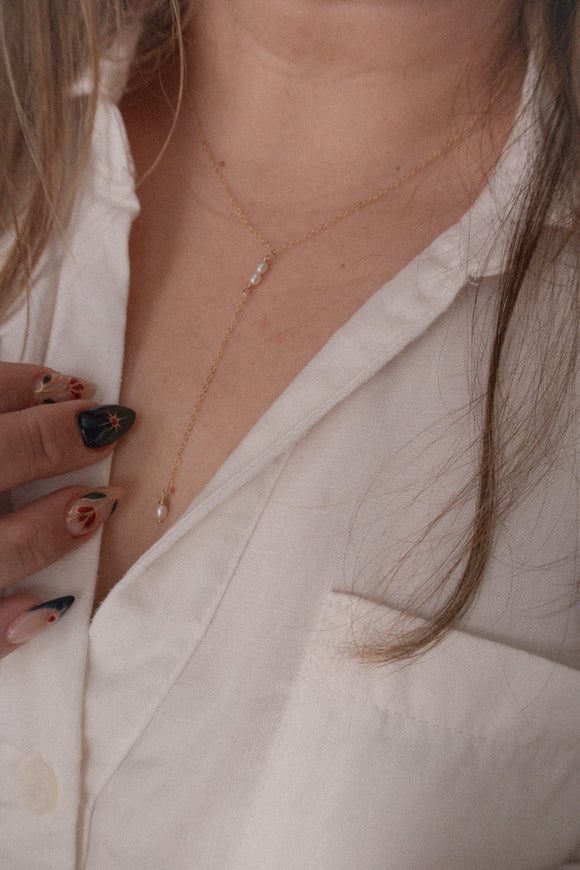 Juniper Pearl Drop Necklace