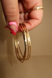 Classic Hammered Bangle-Gold