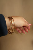 Classic Hammered Bangle-Gold