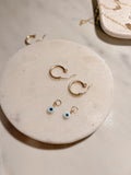Evil Eye Charm Hoops