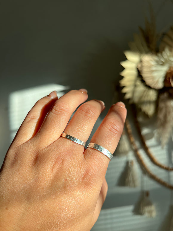 Angel Number Band-Silver