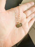 Initial Necklace (1 disc included)-Gold