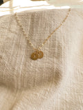 Initial Necklace (1 disc included)-Gold