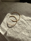 Medium Hammered Hoops-Gold